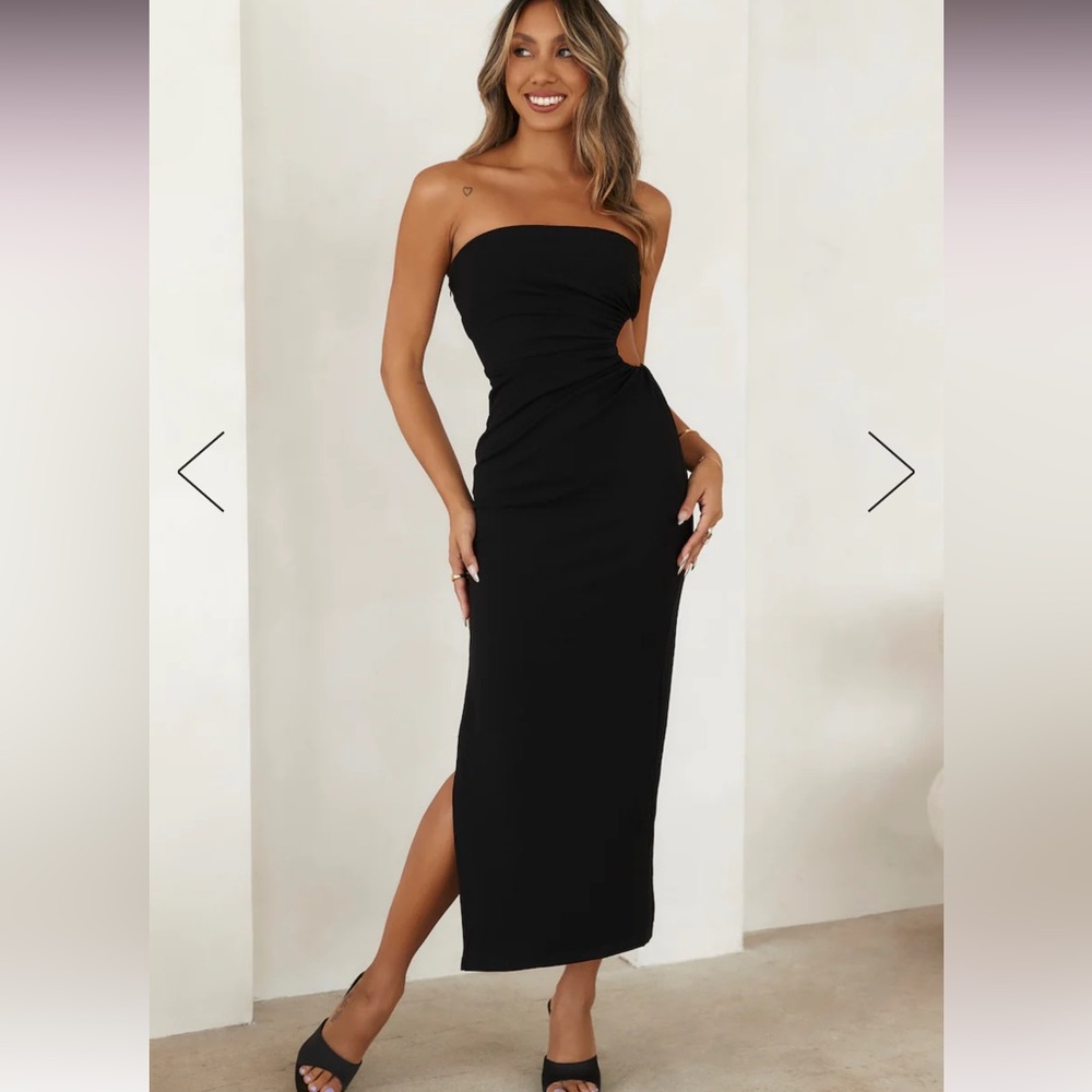 Feel The Spark Maxi Dress Black Hello Molly